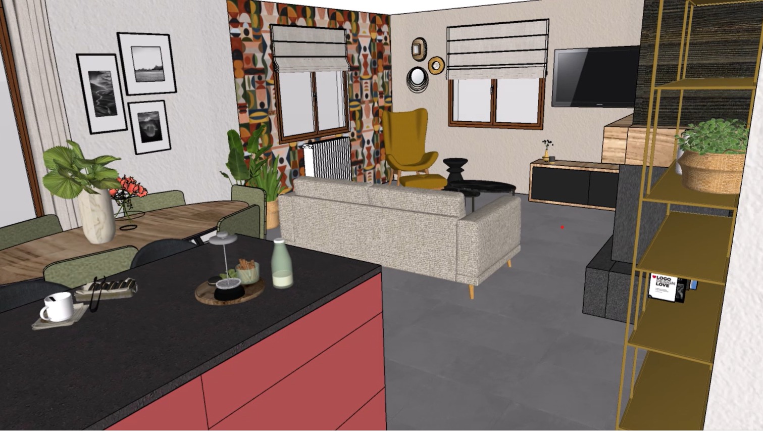 Atelier Agencement-Marie Altmeyer-projections 3d des espaces avant travaux